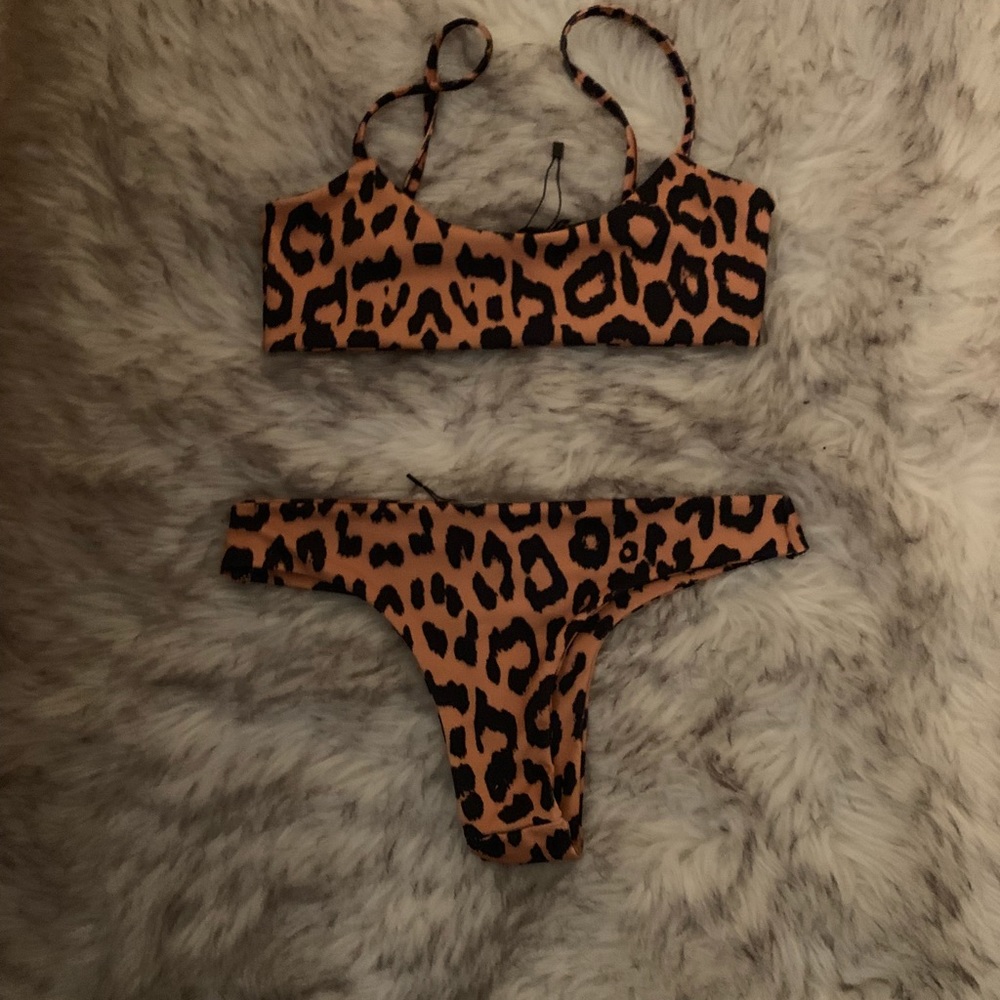 Cheetah print very cheeky bikini!